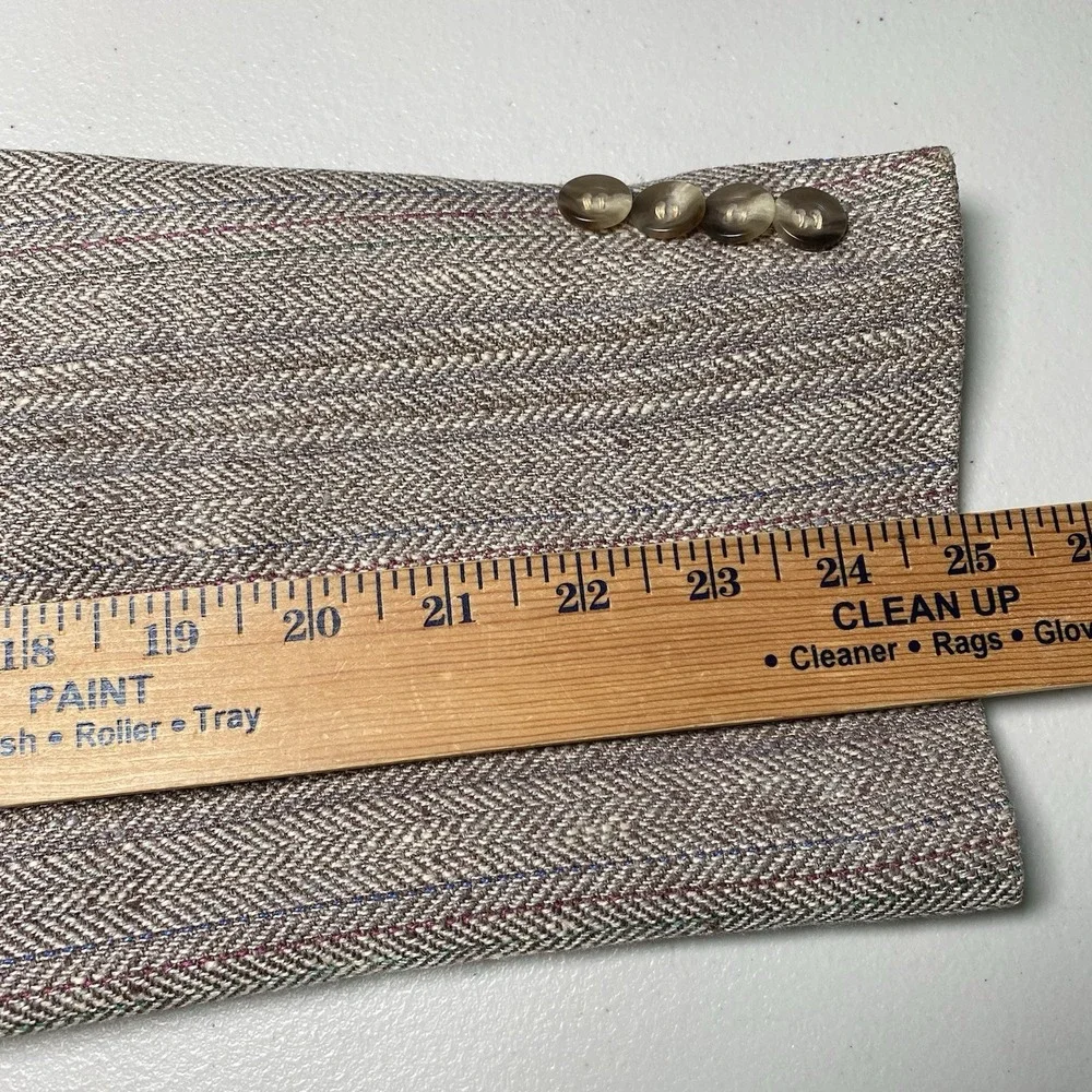 80s Chaps by Ralph Lauren Sport Coat (42L) 2B1V Summer Tweed Herringbone Stripe